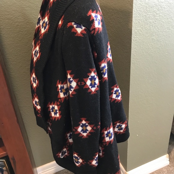 π»6xHP!π» Forever 21 Tribal Asym. Open Cardigan S - Picture 3 of 9
